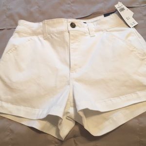 Hollister White cotton high rise shorts size 3 new